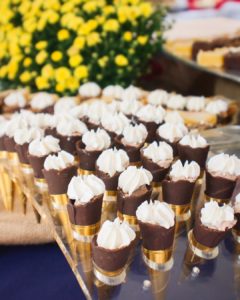 Chocolate Cornets filled with Godiva Mousse