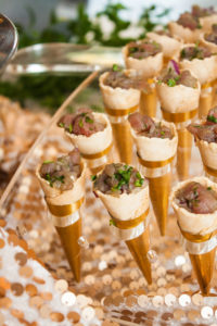 wedding catering appetizer display