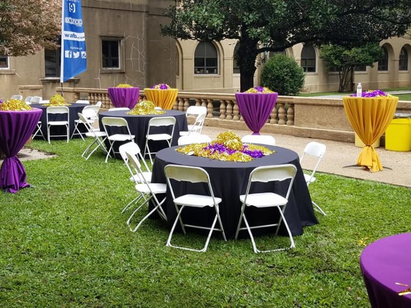 LSU Tailgate Event for WAFB Tables Rentals