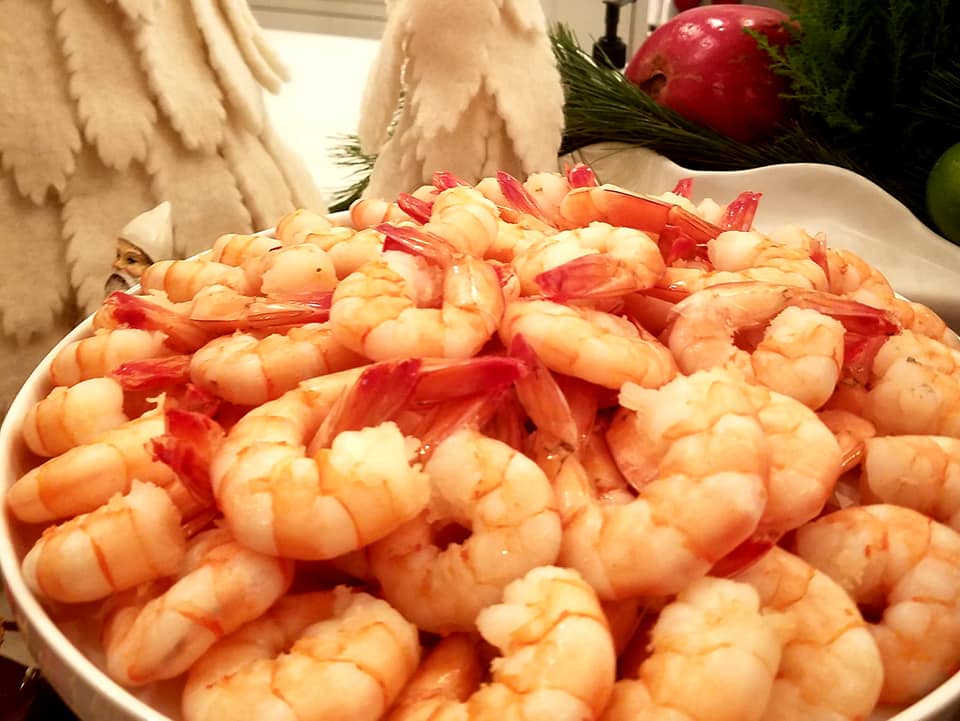 Cajun Shrimp in Holiday Party Catering Display