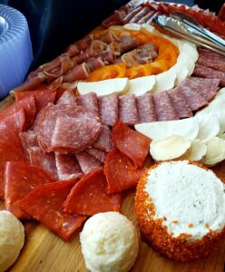 Charcuterie with goat cheese