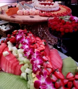 Fresh fruit culinary display for Office Opening Event