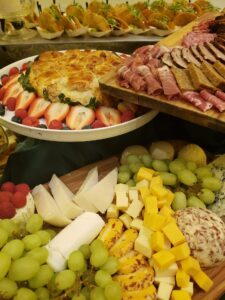baked brie fresh fruit catering display