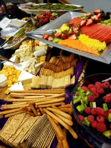 Catering a Graduation Brunch - Cheese Crackers Fruit Display in Baton Rouge