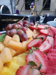 Fresh Fruit display at tailgate catering