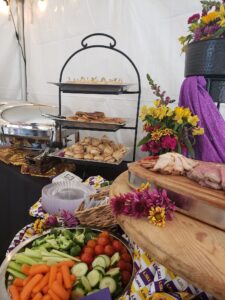Tailgate catering at LSU by Culinary Productions - catering display